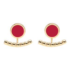 Bangle Up  Boucles oreilles Boucles d'oreilles  com&egrave;te rouge velours