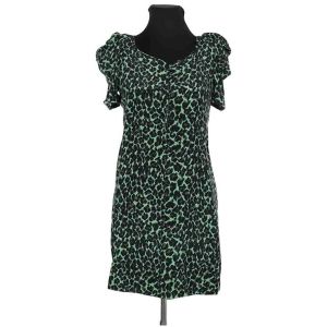 Maje  Robe courte Robe en soie verte