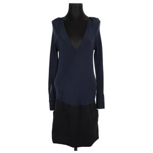 Maje  Robe courte Robe en soie bleue