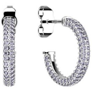 Les Georgettes  Boucles oreilles Cr&eacute;oles Les Cadettes Chica oxydes parme