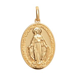 Brillaxis  Pendentifs M&eacute;daille ovale  vierge miraculeuse