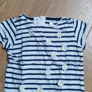 Okaïdi  T-shirt enfant T-shirt manches courtes rayé bleu marine et blanc Okaïdi - 5 ans