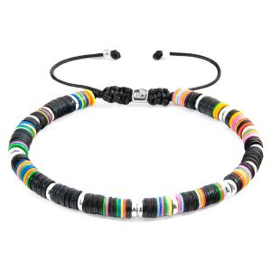Anchor & Crew  Bracelets Bracelet Macramé Kivu Argent Et Disque De Vinyle