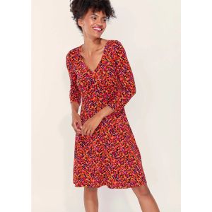 La Fiancee Du Mekong  Robe courte Robe imprimée maille col croisé Ecovero TALLADY
