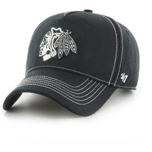 '47 Brand  Casquette 47 CAP NHL CHICAGO BLACKHAWKS CONTRAST STITCH MVP DT BLACK