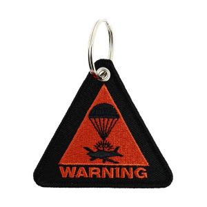Clj Charles Le Jeune  Porte clé Porte-clés Avion Parachute Warning - Triangle orange