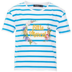 Little Marcel  T-shirt enfant TEE SHIRT MC - RAYE BLEU ET BLANC - 8 ans