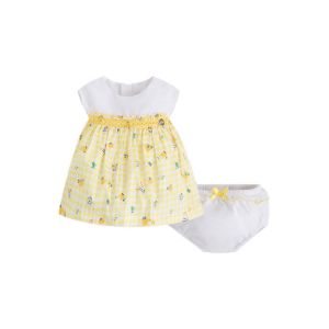 Mayoral  Robe enfant Robe bebe Bicolore Jaune 1858