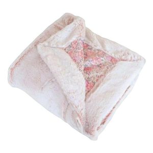 Domiva  Plaids, jet&eacute;s Couverture  Lapinou Rose tendre pour b&eacute;b&eacute;