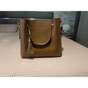 Sac Bandouliere Sans marque Sac camel cuir - Couleur M - Taille Marron