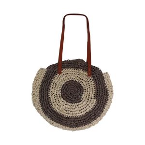 Chapeau-Tendance  Cabas Sac rond tressé façon raphia