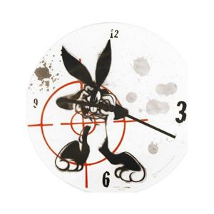 Tropico  Horloges Horloge blanche en verre Bugs Bunny 30 cm