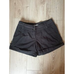 Promod  Short Short velours c&ocirc;tel&eacute; gris anthracite