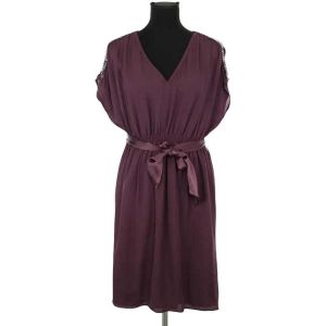 Paul & Joe  Robe courte Robe en soie marron