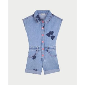 Billieblush  Combinaisons enfant Salopette Denim C&oelig;urs All-over