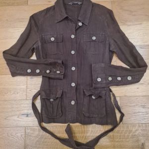 Caroll  Blouson Manteau avec ceinture marron