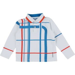 Jacadi  T-shirt enfant Polo blanc, bleu