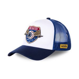 Von Dutch  Casquette Casquette Trucker avec filet High Blanc et Bleu