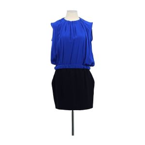 Maje  Robe courte Robe en soie bleue