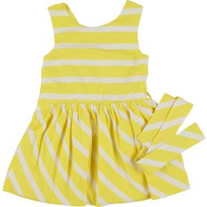 Oka&iuml;di  Robe enfant Robe r&eacute;versible jaune, blanc