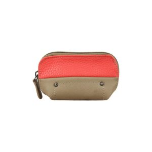 Porte-monnaie A Découvrir ! Petit porte monnaie bourse Déco bicolore Corail - Couleur Unique - Taille Multicolore