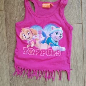 Nickelodeon  Debardeur enfant T-shirt sans manches fushia avec franges Nickelodeon - 5 ans