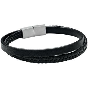Jourdan  Bracelets Bracelet  Lumio acier cuir noir