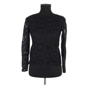 Plume  Blouses Top en coton noir