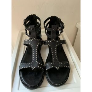 Mjus  Sandales Mjus temple clou noir