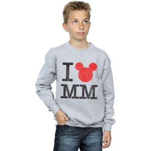 Sweat-shirt enfant Disney Mickey Mouse I Love Mickey - Couleur 12 ans,5 / 6 ans,7 / 8 ans,9 / 10 ans - Taille Gris