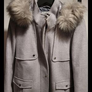 Christine Laure  Manteau Manteau 3/4 en laine gris