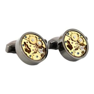Tony & Paul  Boutons de manchettes Boutons de manchette m&eacute;canisme de montre Onex Gris platine
