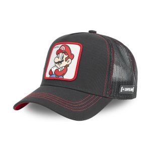 Capslab  Casquette Casquette Trucker avec filet Super Mario Bros Mario2
