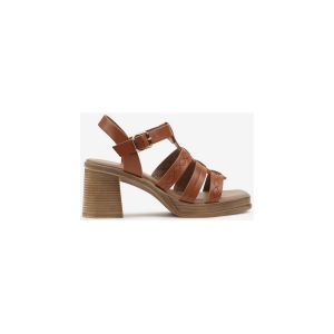 Sandales Vera Collection Sandale spartiate plateforme à talon bloc, Camel - Couleur 37,38,39,40 - Taille Marron