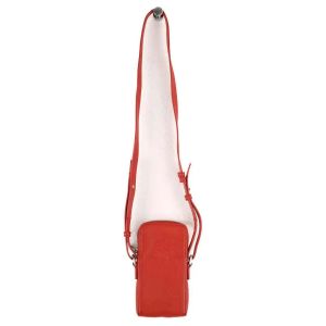 Kenzo  Housse portable Pochette t&eacute;l&eacute;phone en cuir rouge