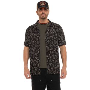 Von Dutch  Chemise Chemise homme fluide manches courtes en viscose imprim&eacute;e Tats