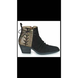 Casta  Bottines Bottines noires et dorées