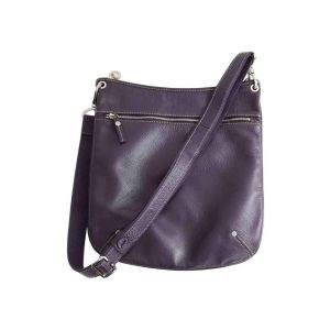 Longchamp  Sac a main Sac &agrave; bandouli&egrave;re en cuir violet