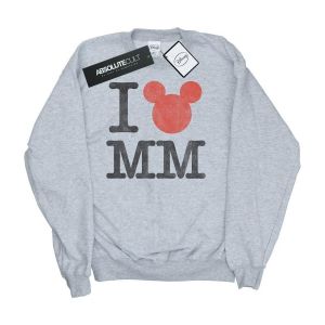 Sweat-shirt Disney Mickey Mouse I Love Mickey - Couleur EU XXL,EU S,EU M,EU L,EU XL,EU 3XL - Taille Gris