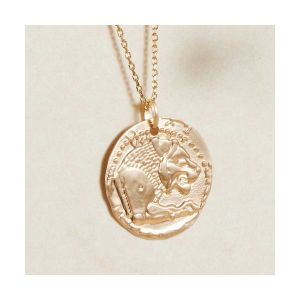 Lucette  Pendentifs Pendentif mat Tête de lion en plaqué or