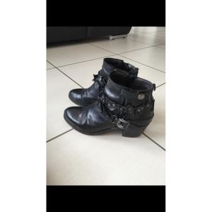 Boots Un Matin d'Eté Low boots cuir UME - Couleur 37 - Taille Noir