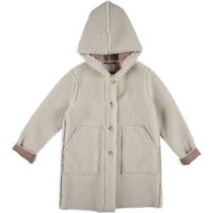 Zara  Manteau enfant Manteau fausse peau retournée écru