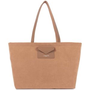 LANCASTER  Cabas Sac cabas &eacute;paule Zipp&eacute; L Su&eacute;dine KBA 518-063 Moka