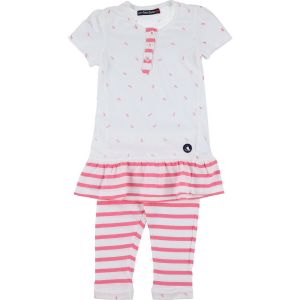 Saint James  Ensembles enfant Ensemble robe et leggings blanc, rose