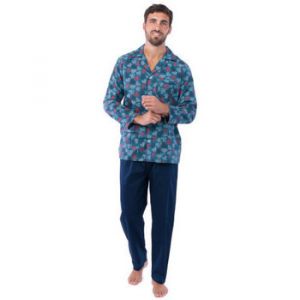 Achile  Pyjamas / Chemises de nuit Pyjama long en pur coton chaine et trame motifs coeurs