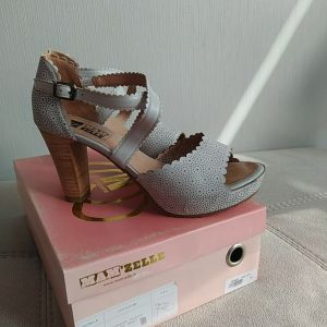 Mam'Zelle  Sandales Nu-pieds - Cuir - Gris Perle - MAM'ZELLE