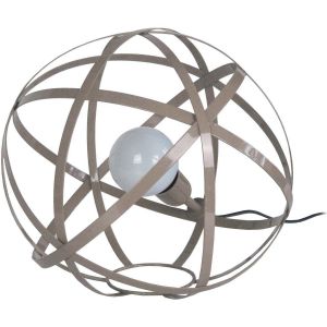 Tosel  Lampes de bureau Lampe a poser globe m&eacute;tal taupe