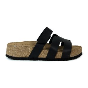YOKONO  Sandales SANDALIAS DE PIEL NEGRO CON PALTAFORMA  WIWI 125