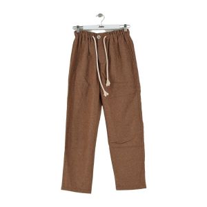 Chloe Stora  Jogging Pantalon droit en laine marron