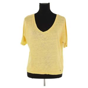 Des Petits Hauts  T-shirt T-shirt en lin jaune